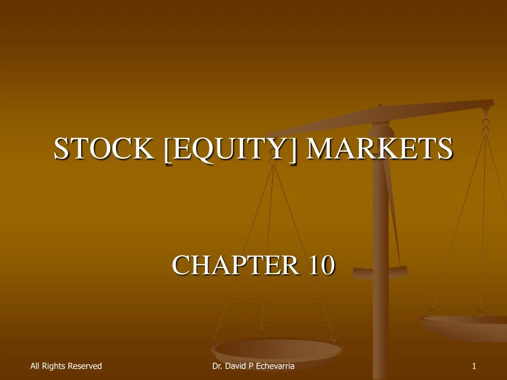 stock equity markets