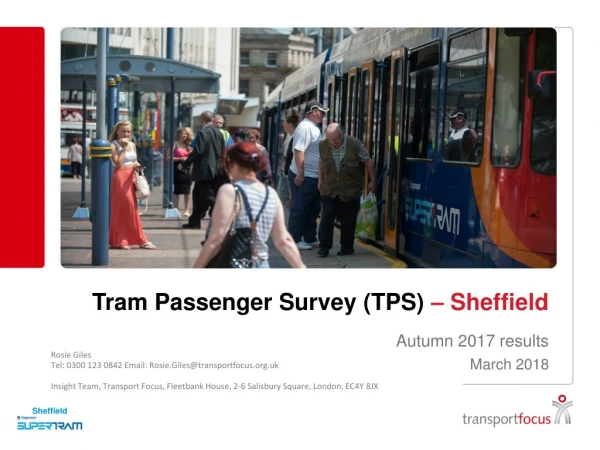 Tram Passenger Survey (TPS) – Sheffield