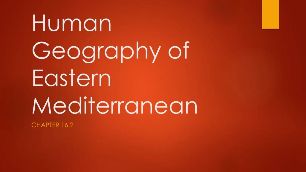 human geography of eastern mediterranean