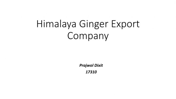 Himalaya Ginger Export Company