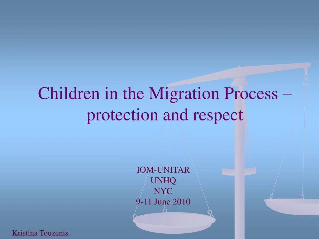 children in the migration process protection and respect