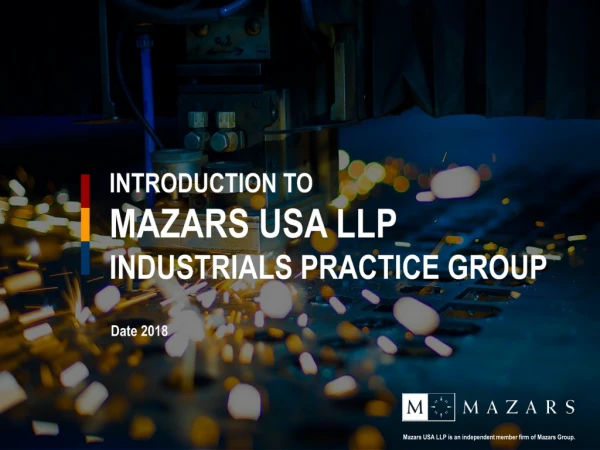 Introduction to Mazars USA llp industrials practice group