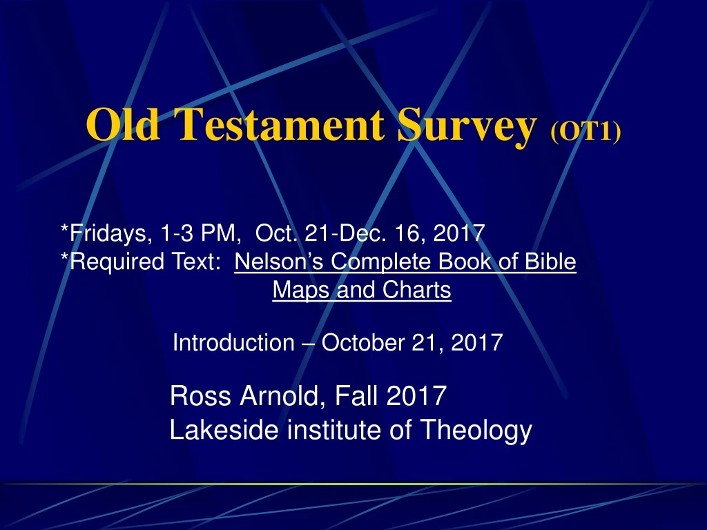 old testament survey ot1