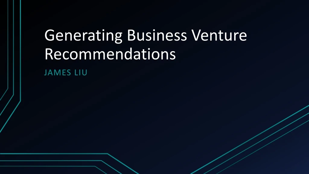 generating business venture recommendations