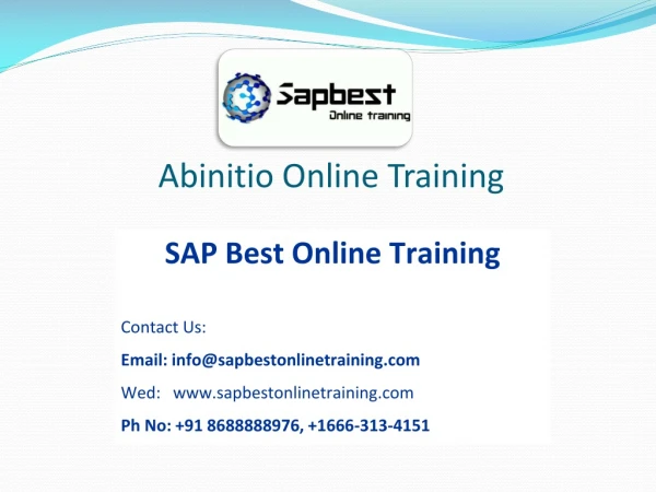 Abinitio Online Training by