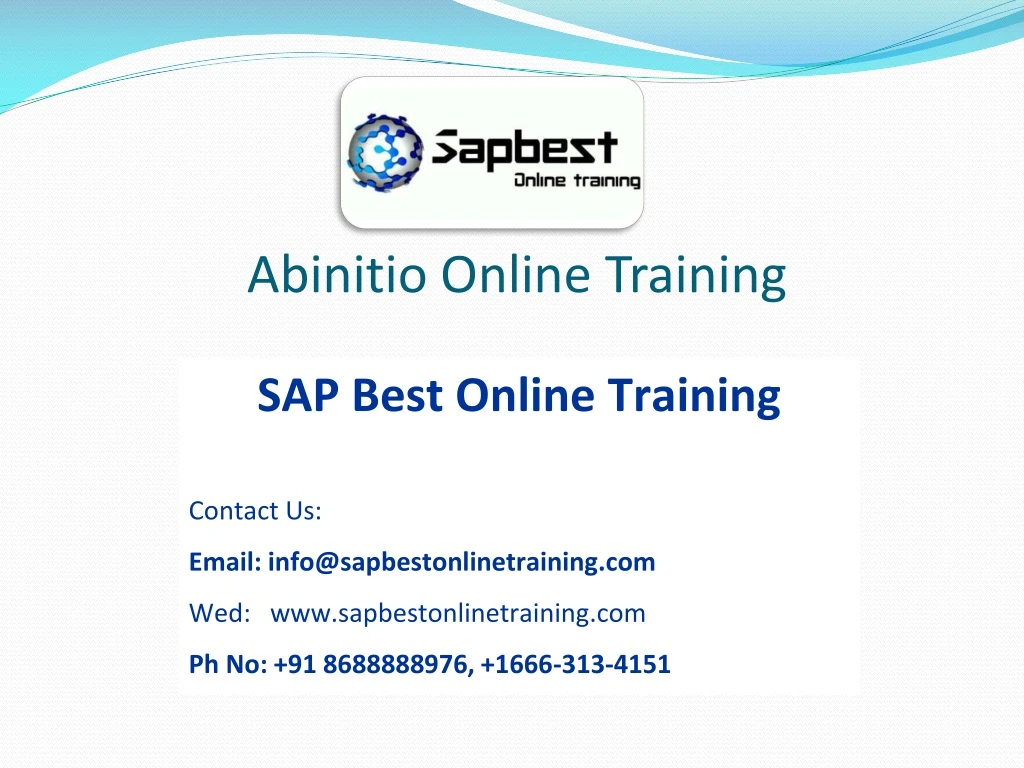 abinitio online training by