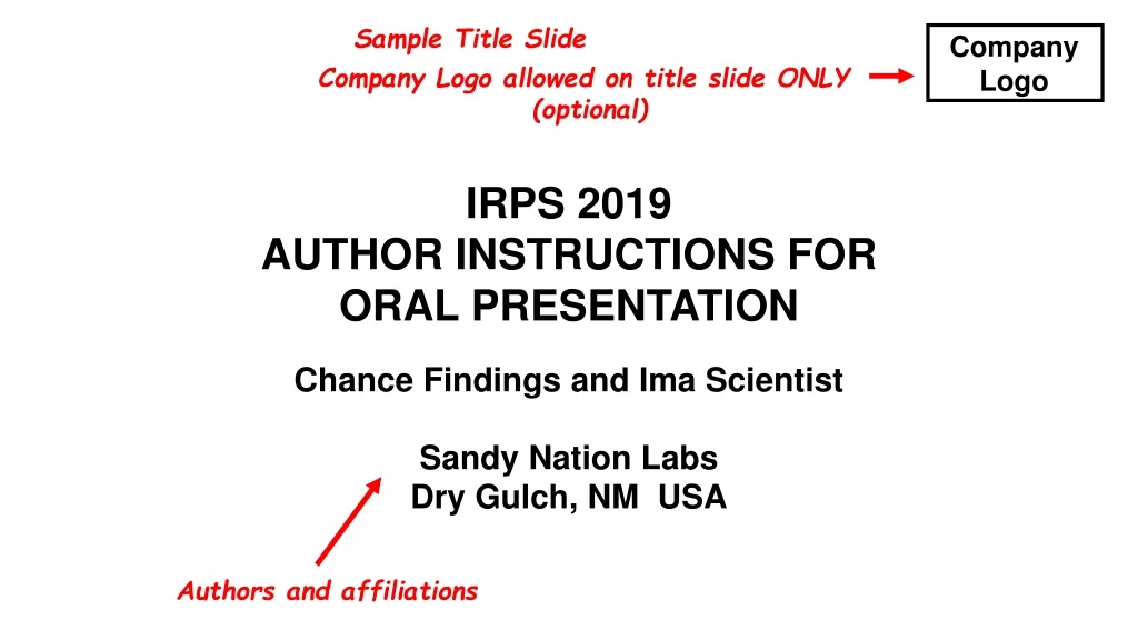 irps 2019 author instructions for oral presentation