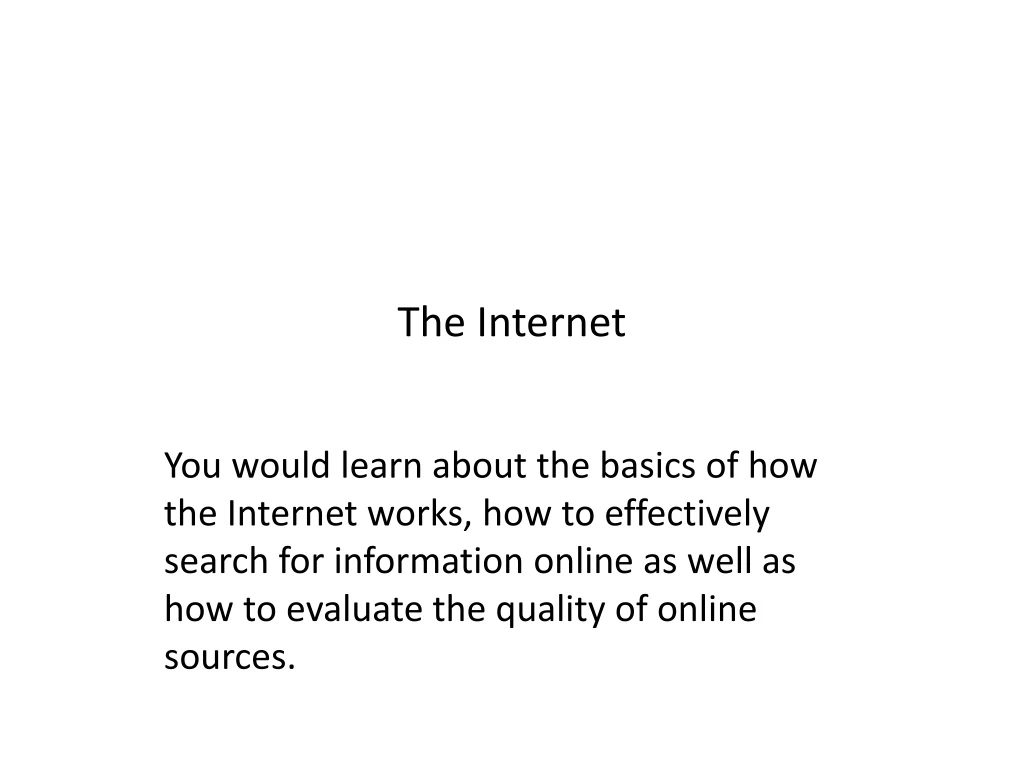 the internet