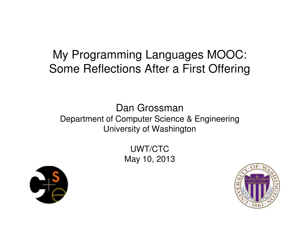 my programming languages mooc some reflections