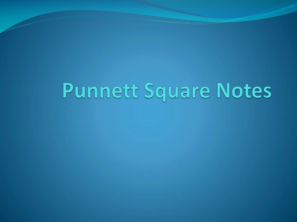 punnett square notes