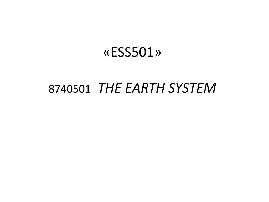 ess501 8740501 the earth system