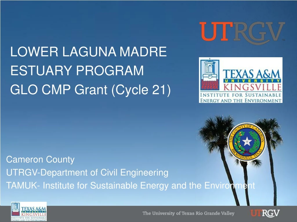 lower laguna madre estuary program glo cmp grant cycle 21