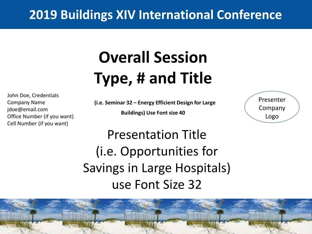 overall session type and title i e seminar