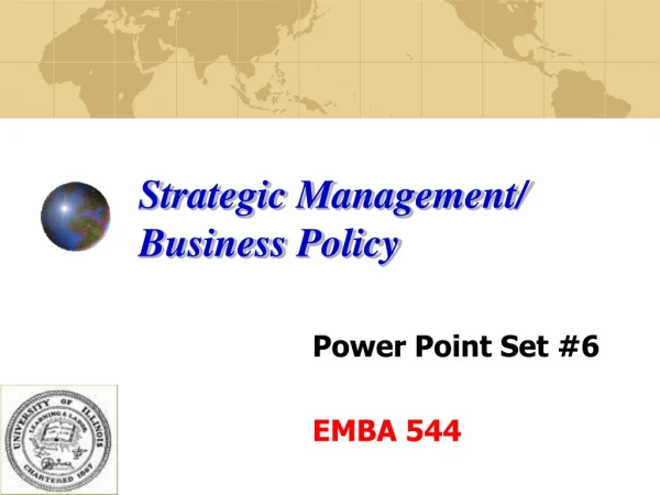 Strategic Management/ Business Policy