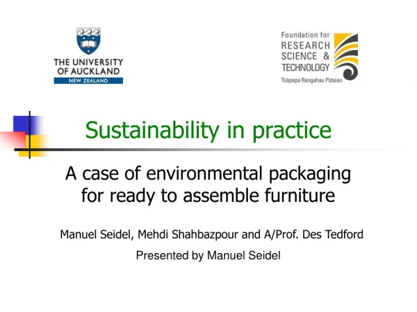 Sustainability in practice