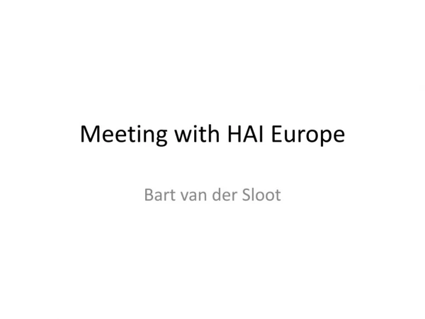 Meeting with HAI Europe