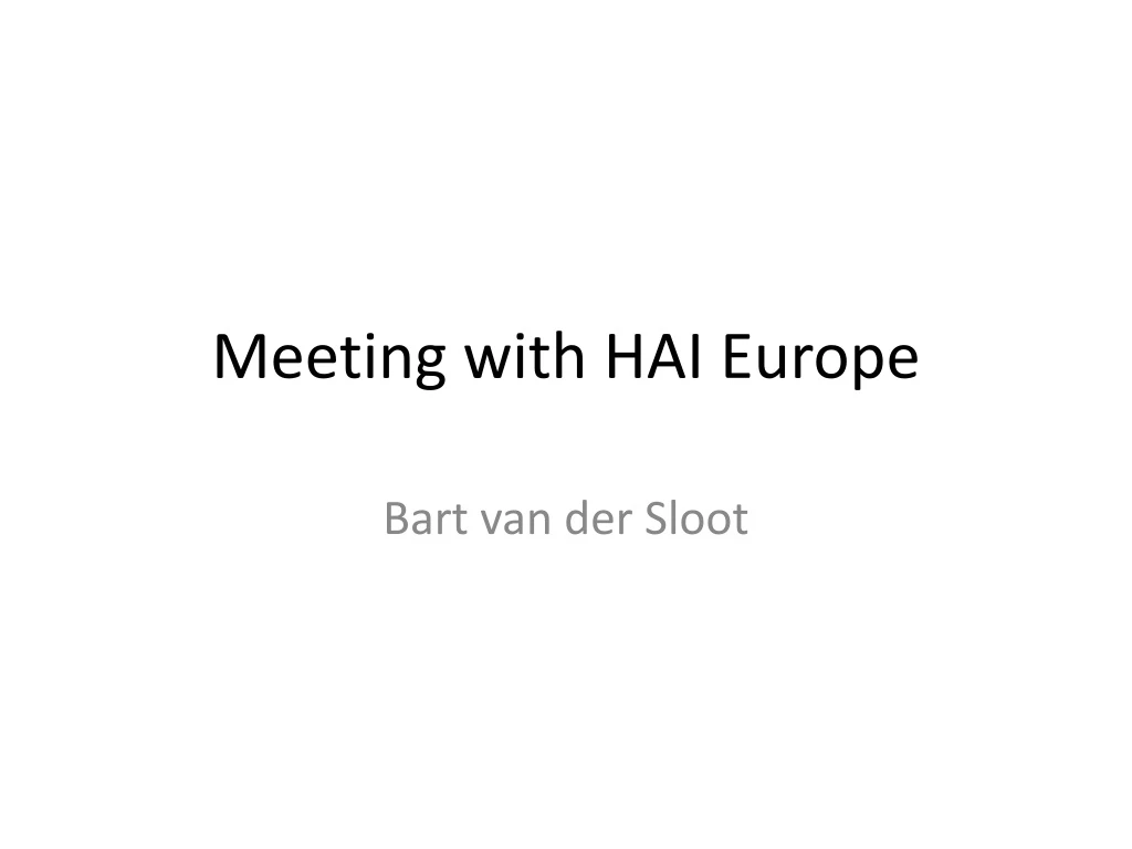 meeting with hai europe