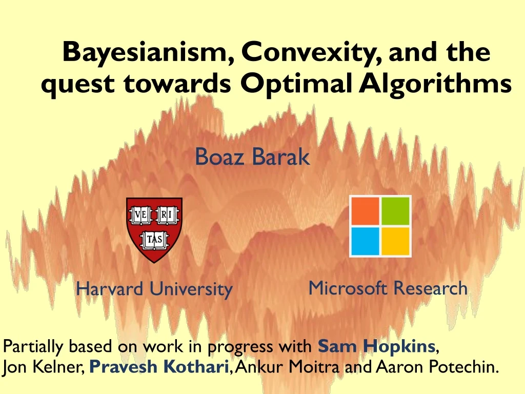 bayesianism convexity and the quest towards optimal algorithms