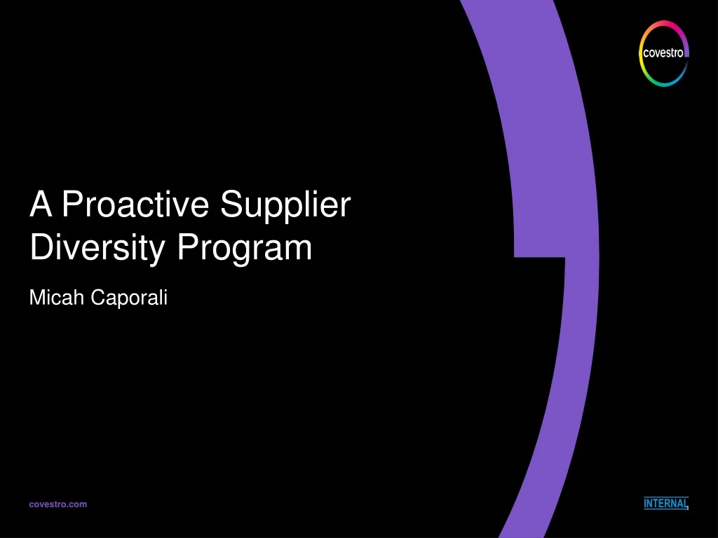 a proactive supplier diversity program