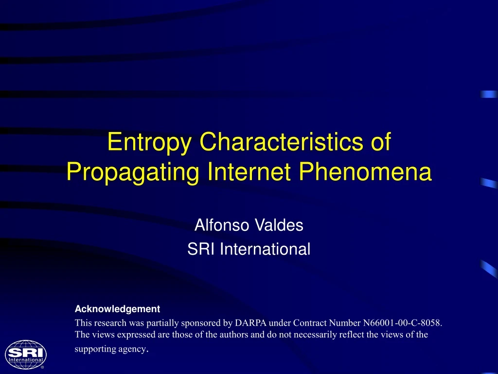 entropy characteristics of propagating internet phenomena