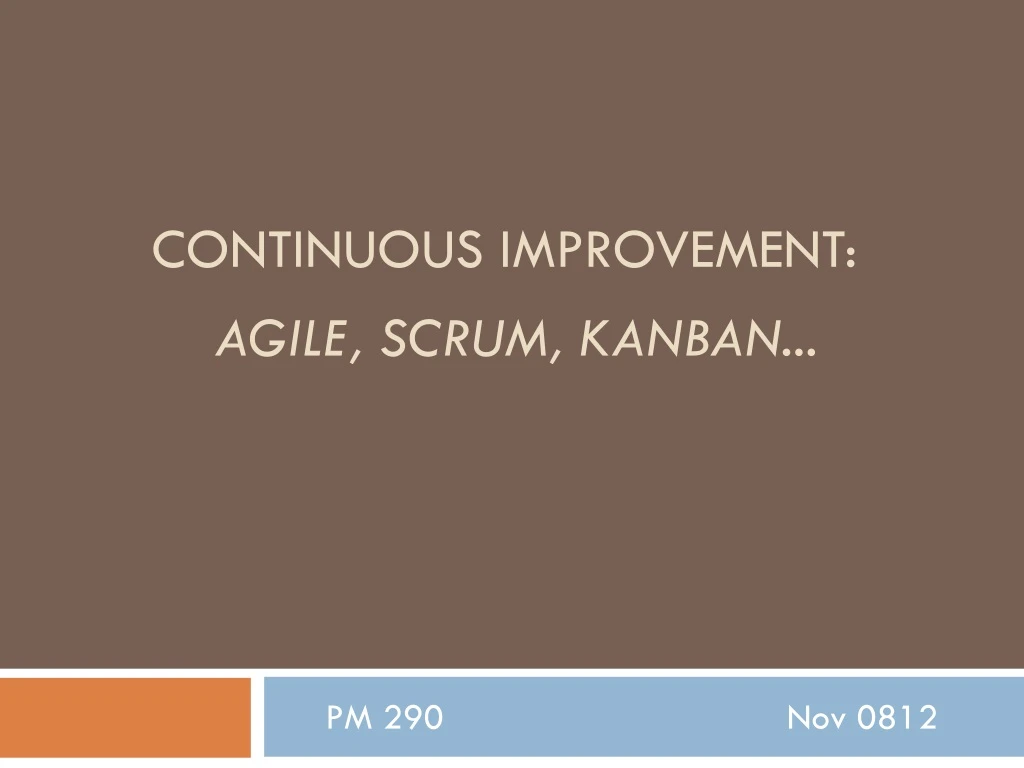 continuous improvement agile scrum kanban