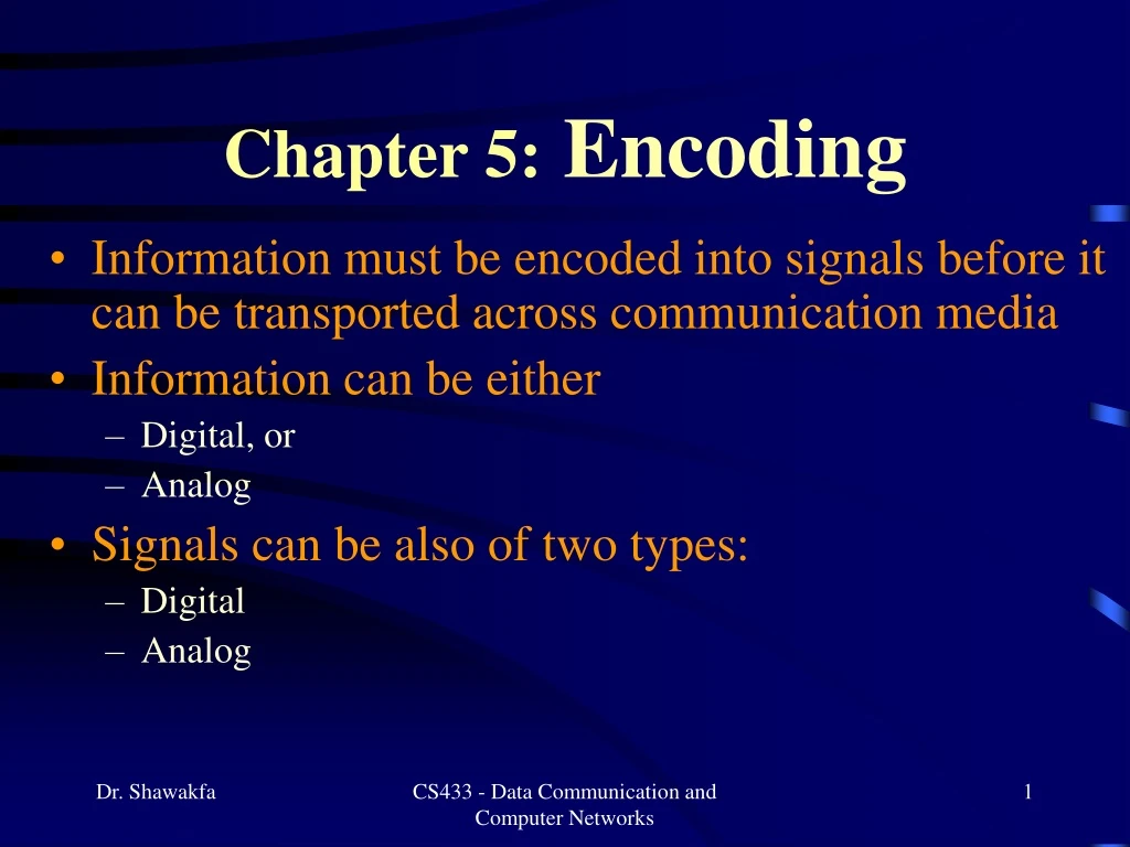 chapter 5 encoding