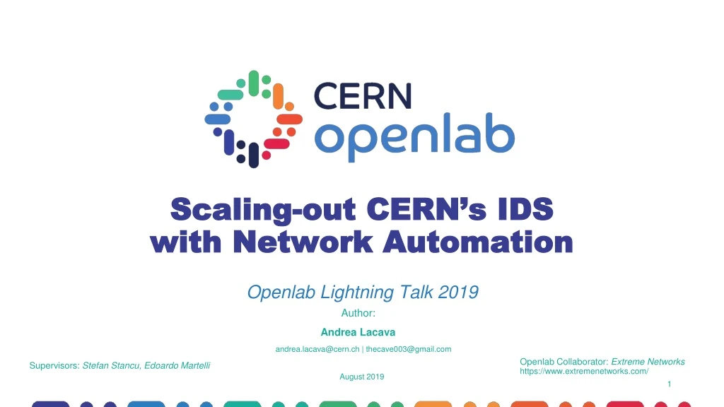 scaling out cern s ids with network automation
