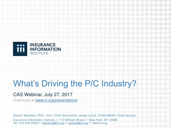 What’s Driving the P/C Industry?