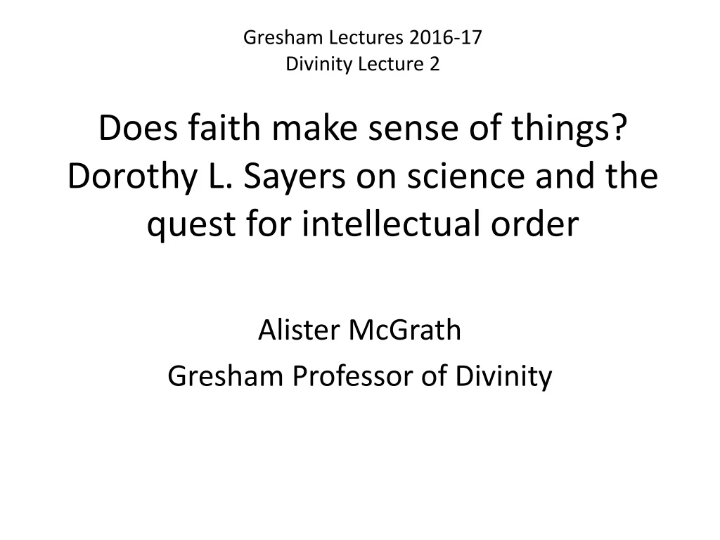 alister mcgrath gresham professor of divinity