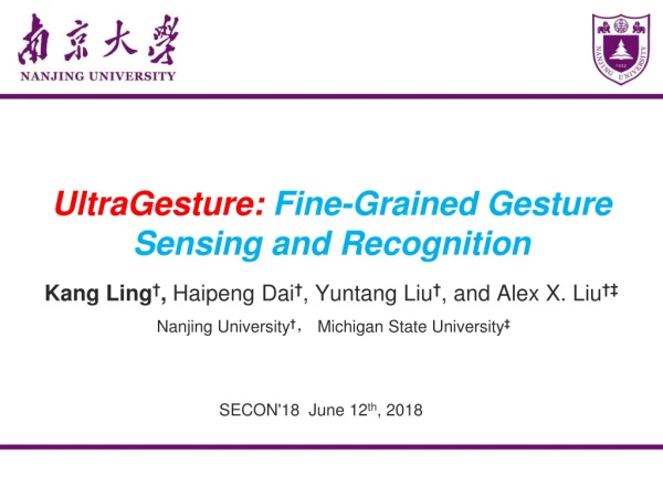 UltraGesture: Fine-Grained Gesture Sensing and Recognition