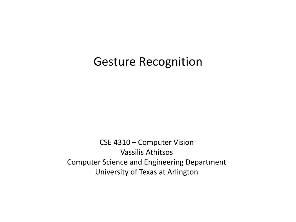 gesture recognition