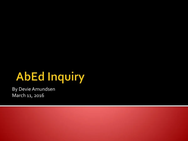 AbEd Inquiry