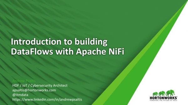 Introduction to building DataFlows with Apache NiFi