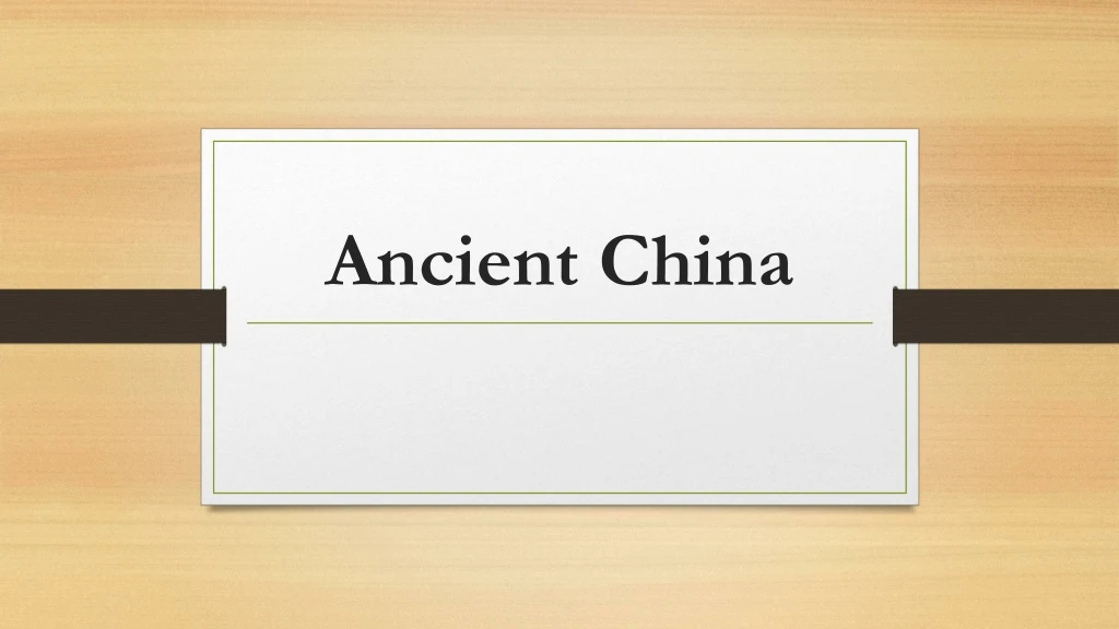 ancient china