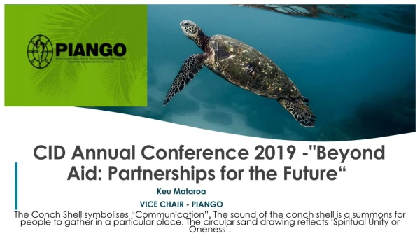 CID Annual Conference 2019 -&quot;Beyond Aid: Partnerships for the Future“
