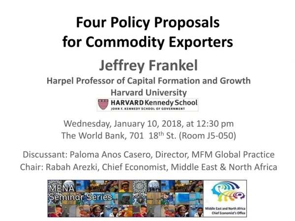 Four Policy Proposals for Commodity Exporters