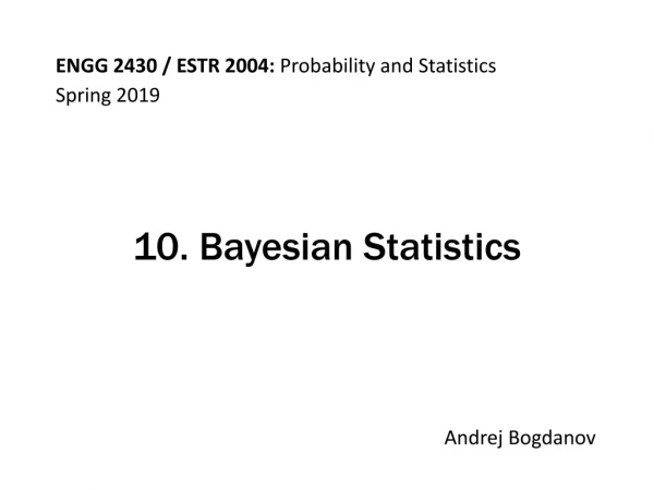 10. Bayesian Statistics