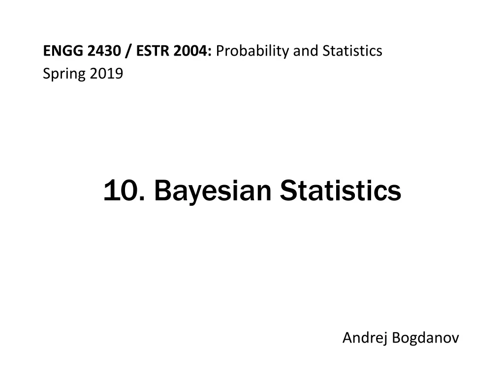 10 bayesian statistics