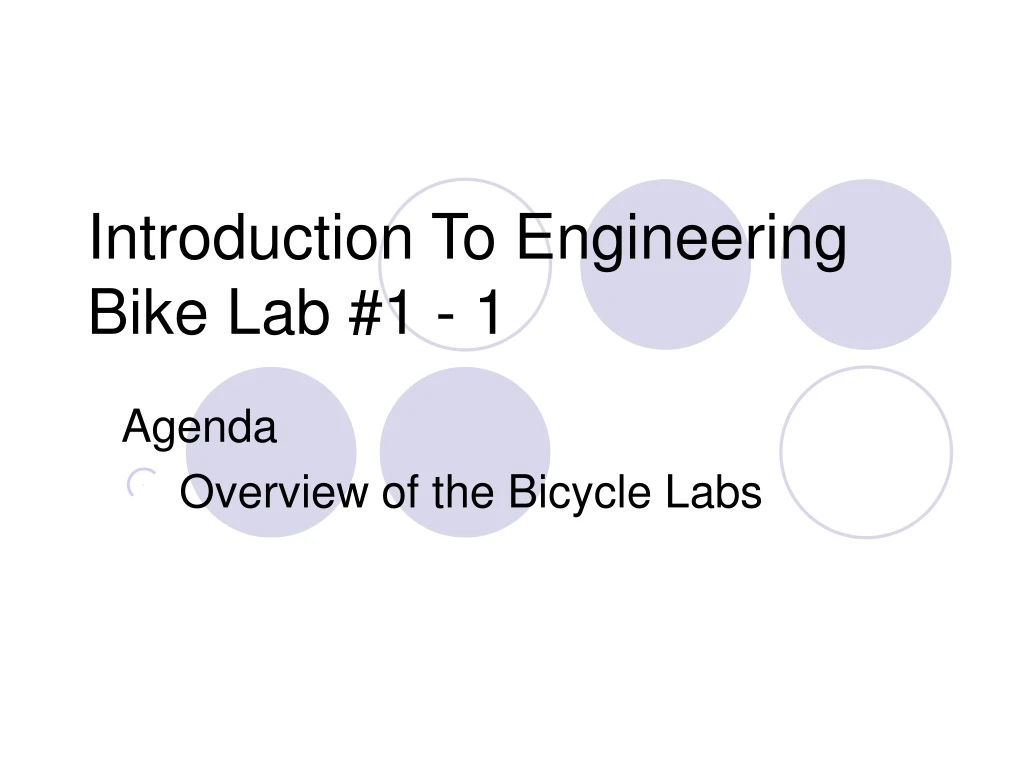 introduction to engineering bike lab 1 1