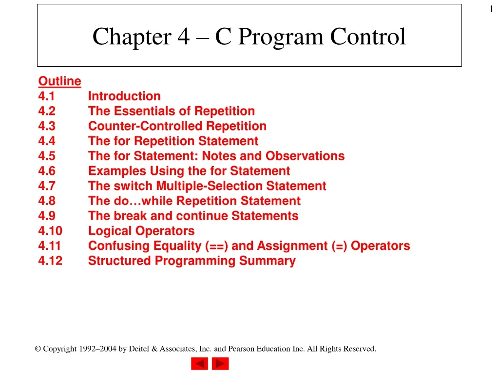 chapter 4 c program control