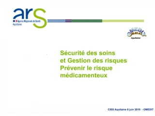S curit des soins et Gestion des risques Pr venir le risque m dicamenteux - slide 1