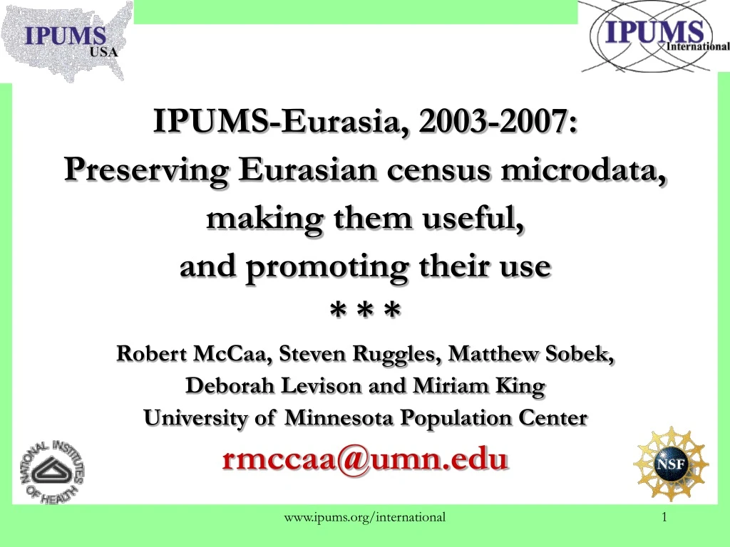 ipums eurasia 2003 2007 preserving eurasian