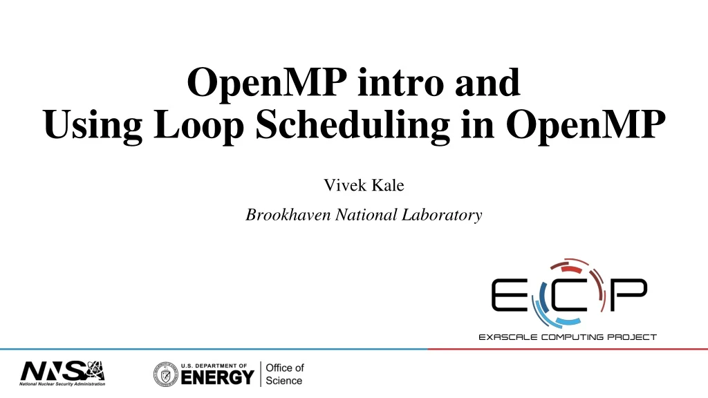 openmp intro and using loop scheduling in openmp