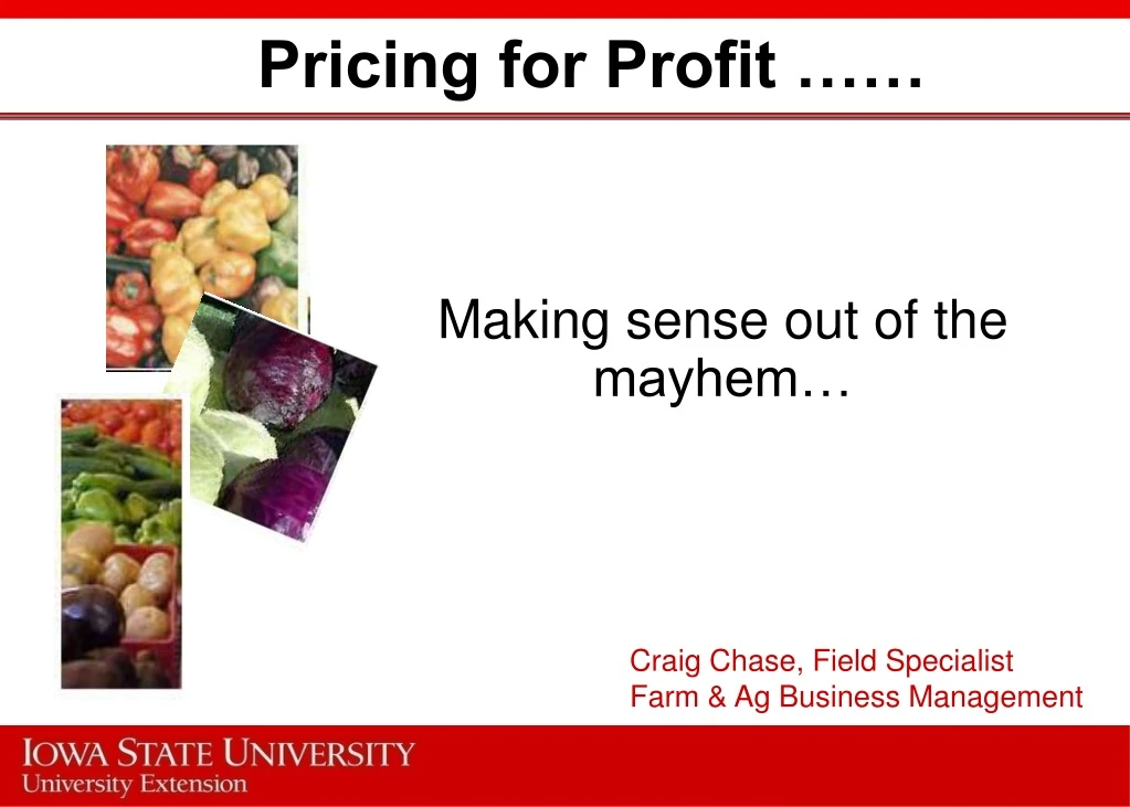 pricing for profit