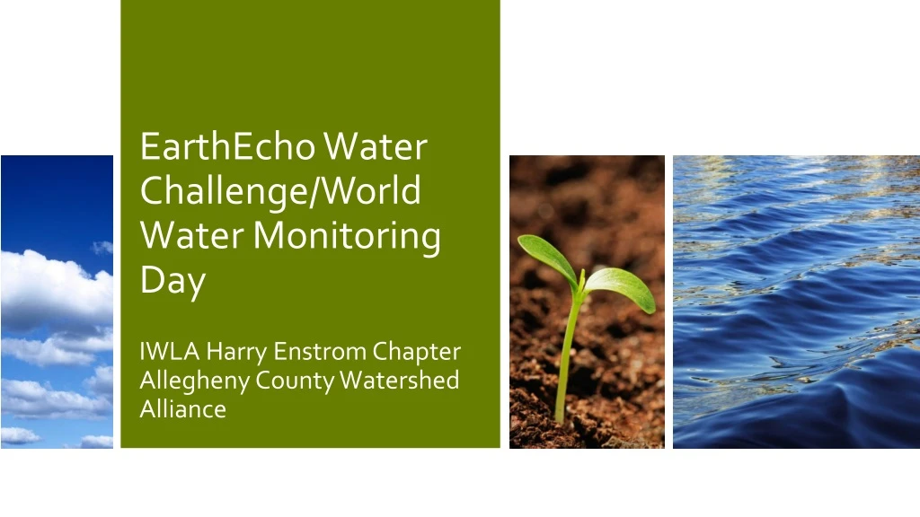 earthecho water challenge world water monitoring day