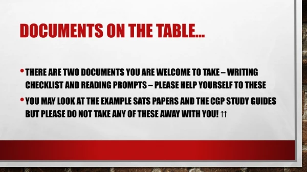 Documents on the table...