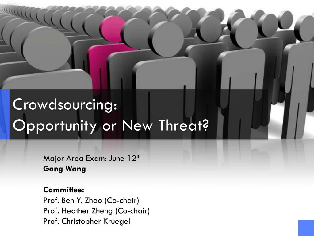 crowdsourcing opportunity or new threat