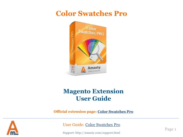 User Guide: Color Swatches Pro
