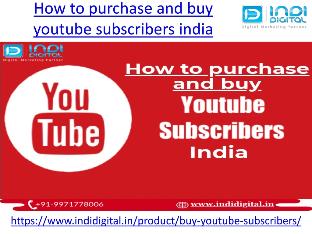 how to purchase and buy youtube subscribers india