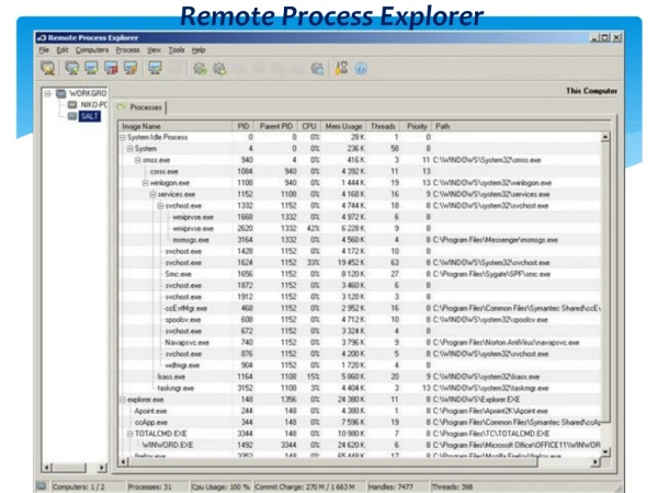 Remote Process Explorer
